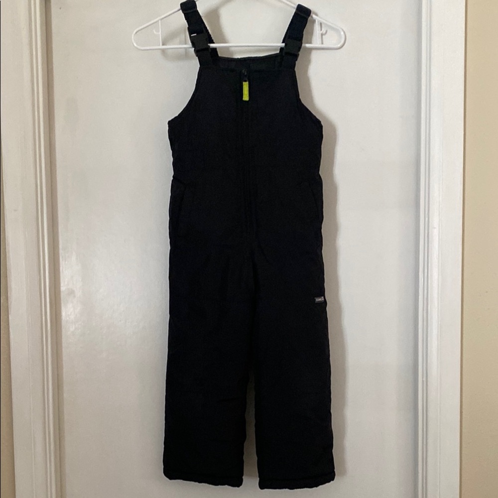 Black Relaxed Fit Overalls with Textured Fabric